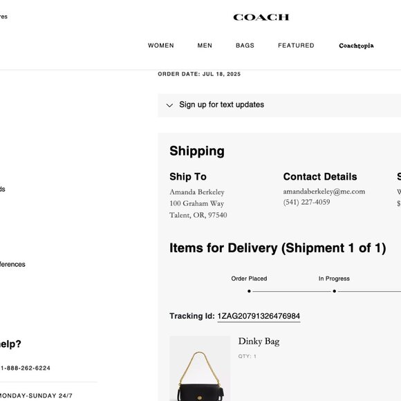 Coach Dinky bag in maple. Like new - Picture 6 of 7